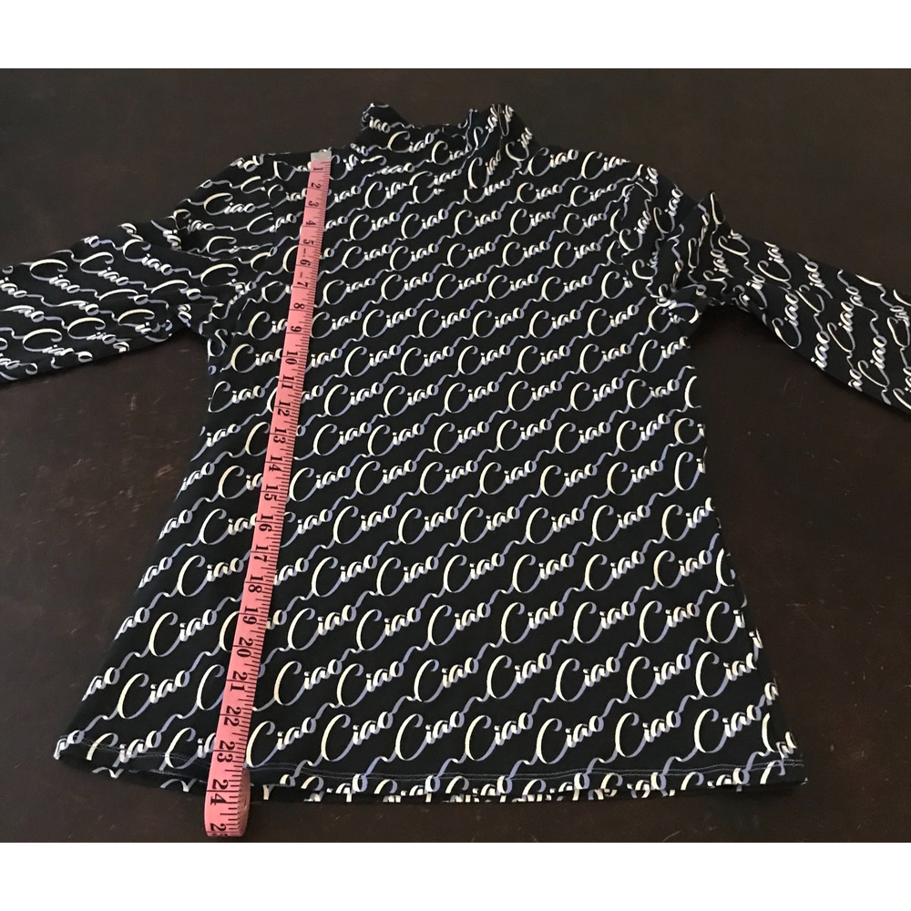 Anthropologie Maeve Ciao Print Long Sleeve Mock Turtleneck Top - Picture 7 of 10